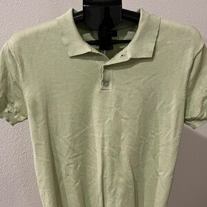 Forever 21 Men Light Green Polo Shirt | LARGE